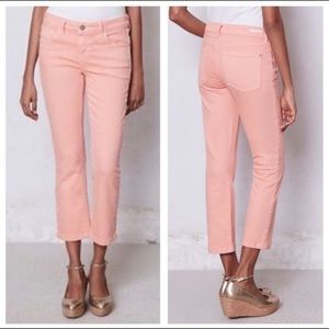 Anthropologie Pilcro Stet cropped jean. Peach